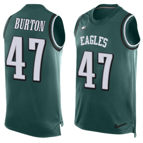 Men's Limited Trey Burton Nike Jersey Midnight Green - #47 Player Name & Number Tank Top NFL Philadelphia Eagles